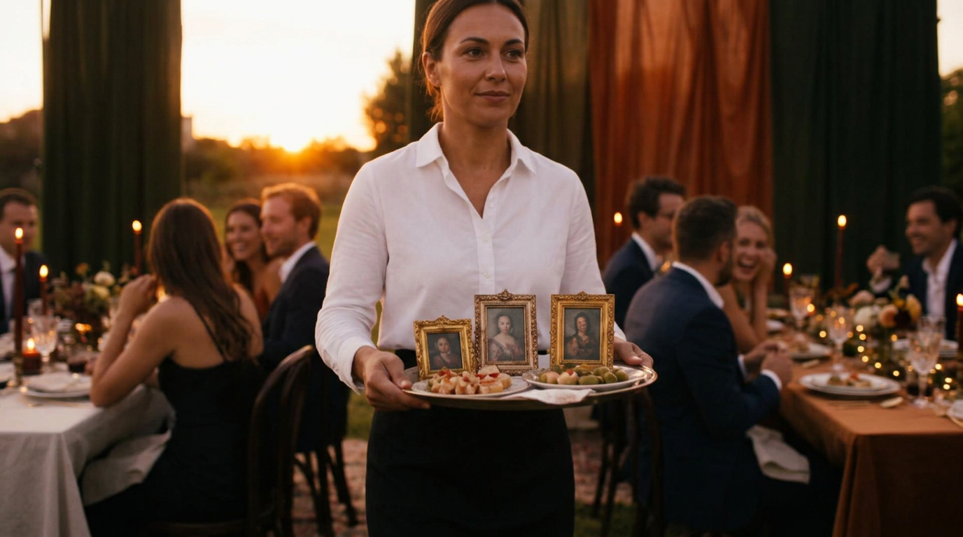 Hospitality & Events — a server steps in
